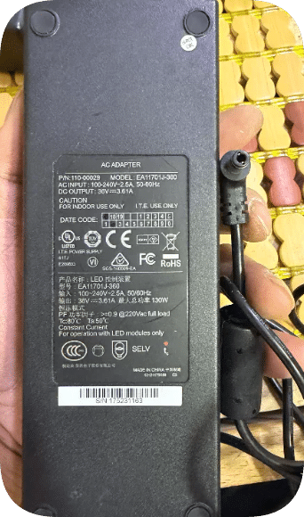 *Brand NEW* Compatible with EDAC 36V 3.61A 130W Power Adapter Model EA11701J-360 with Round Connector Power Su